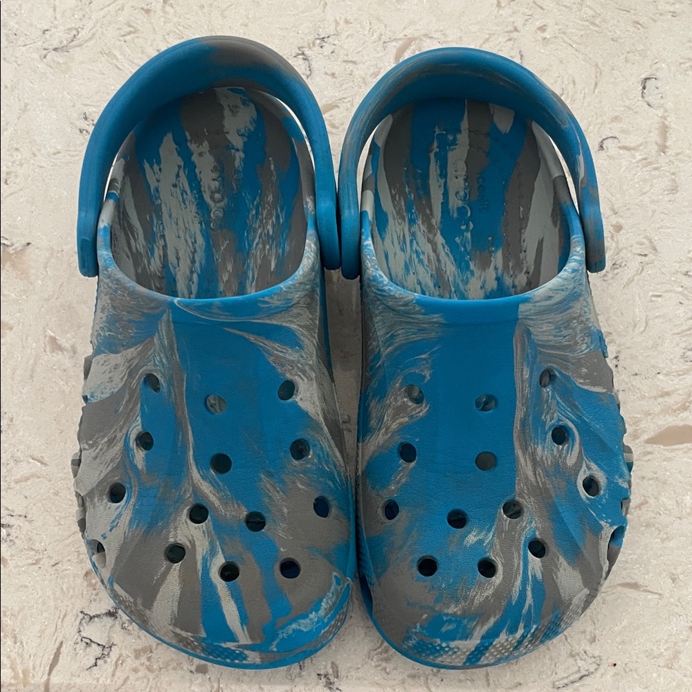 CROCS Kids Blue and Gray Sandals